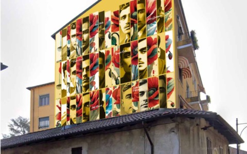 Un grande murales per onorare il sacrificio dei Martiri Vimercatesi