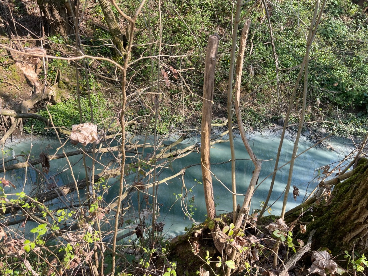 Acque bluastre nel torrente, scatta l’allerta per sversamenti
