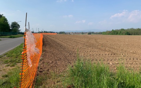 La grande area di cantiere per i lavori finali della tratta C di Pedemontana