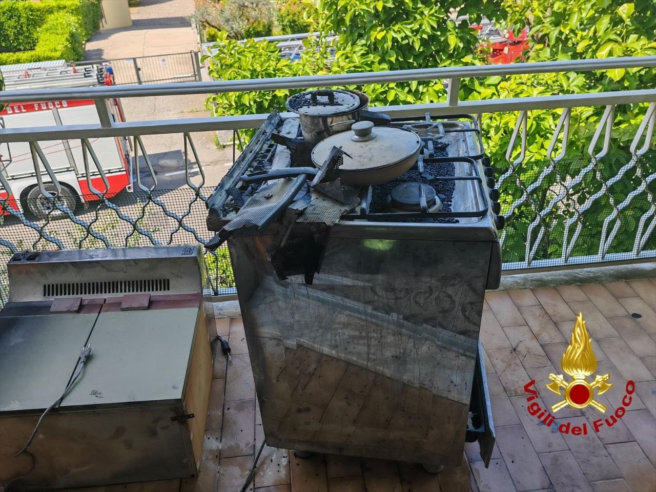 Incendio in cucina di un’abitazione