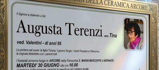 Addio a “Tina” Valentini, custode dell’arte di Ceramica Arcore